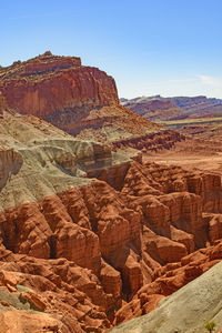 View of rock formations