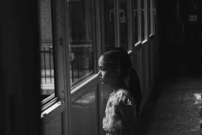 Boy standing at home