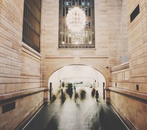 People walking in city