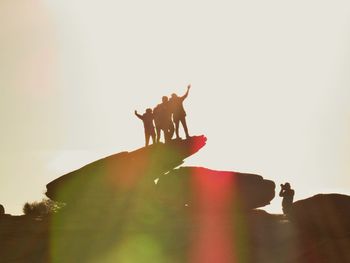 Silhouette horse against sky