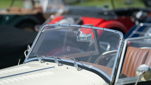 High angle view of vintage car