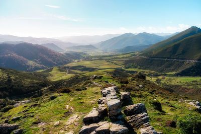 Landscape of the province of leon in spain during autumn