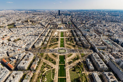 High angle view of cityscape