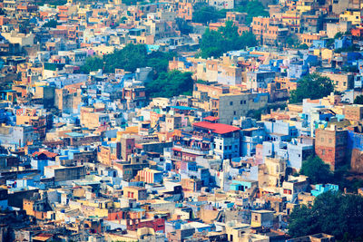 High angle view of cityscape