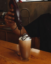 Close-up of coffee on table