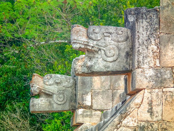 Close-up of old ruins