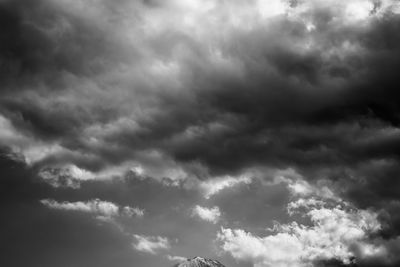Low angle view of cloudy sky