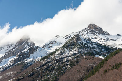 Scenic view of snowcapped mountains