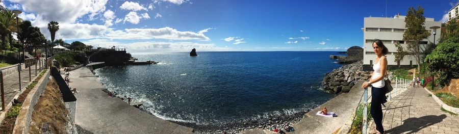 Panoramic shot of sea against sky