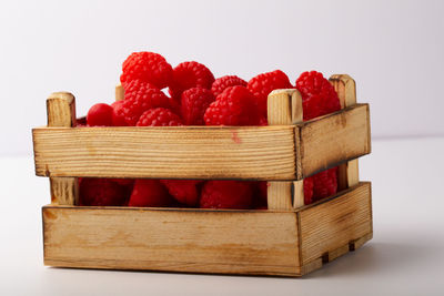 Close-up of fruits against white background