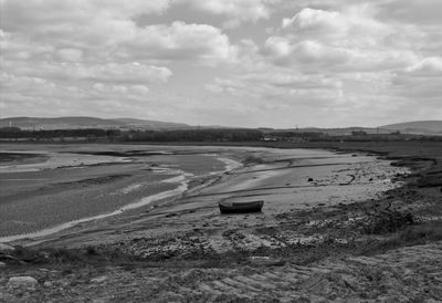 Scenic view of land against sky