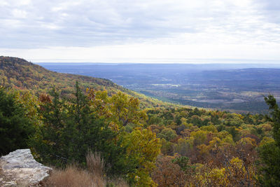 High angle view of landscape against sky