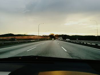 Car on road against sky