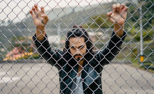 Close-up of chainlink fence