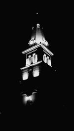 Low angle view of church against sky at night