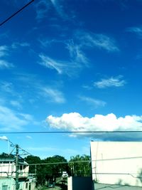 Scenic view of sea against blue sky