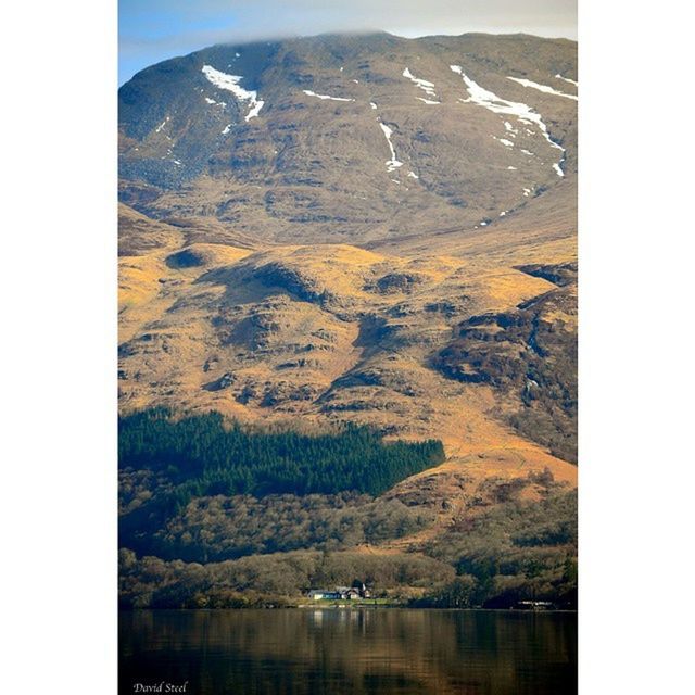 transfer print, mountain, water, tranquil scene, scenics, tranquility, auto post production filter, lake, beauty in nature, mountain range, nature, waterfront, landscape, river, idyllic, reflection, non-urban scene, day, high angle view, no people