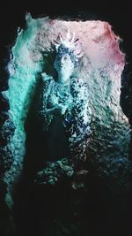 Rock formation in sea