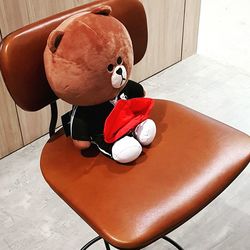 High angle view of ball on table at home