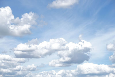 Low angle view of clouds in sky