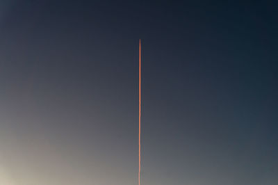 Low angle view of vapor trail in sky