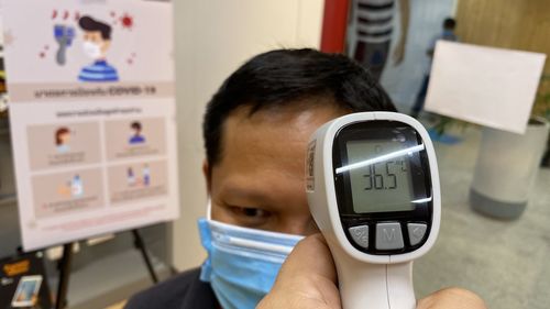 Portrait of man using mobile phone