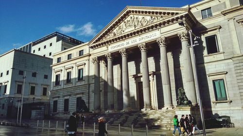 Low angle view of historical building