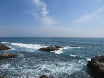 Scenic view of sea against sky