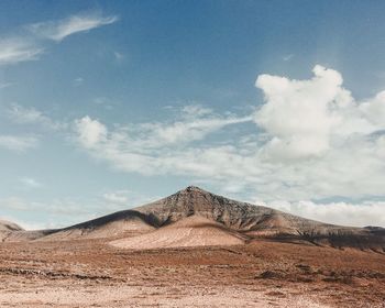 Scenic view of desert against sky