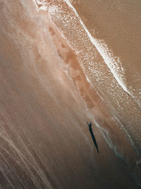 High angle view of beach