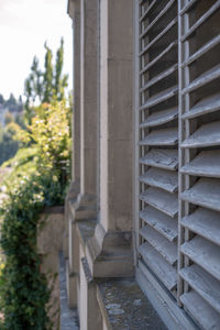 Close-up of window of building