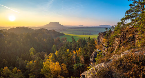 Sunrise over the saxony switzerland