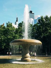 Low angle view of fountain