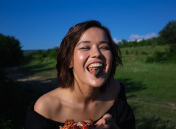 Portrait of a beautiful young woman