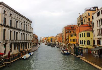 Canal passing through city