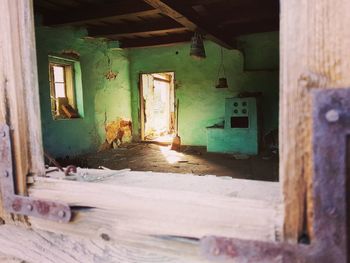 Interior of abandoned house