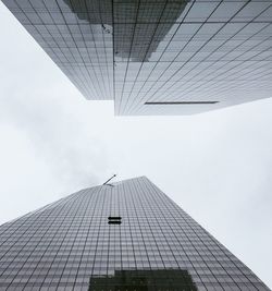 Low angle view of modern building against sky