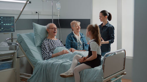 Business colleagues working in office