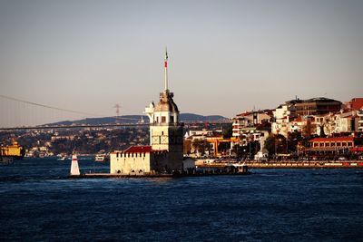 View of buildings in city at waterfront