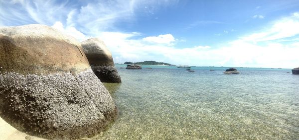 Panoramic view of sea against sky