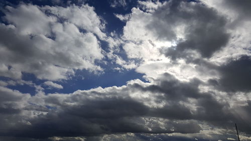 Low angle view of cloudy sky