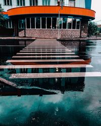 Reflection of building in lake