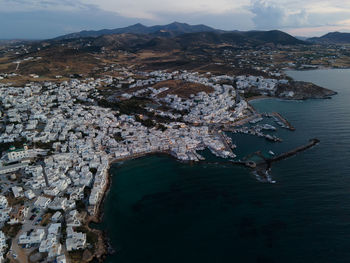 High angle view of city