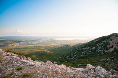 Scenic view of mountain against sky