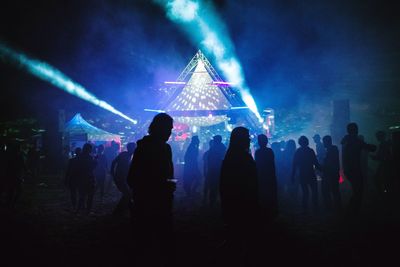 People enjoying at night