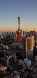 City at dusk