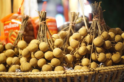 Close-up of fruits for sale at market stall