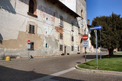 Road signs by visconti castle
