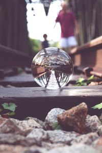 Close-up of a crystal ball