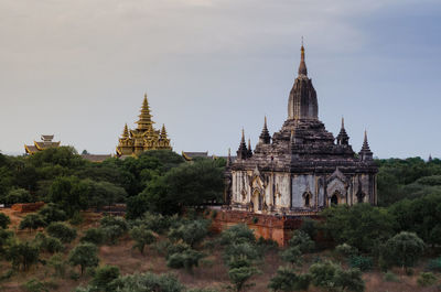 View of temple building against sky